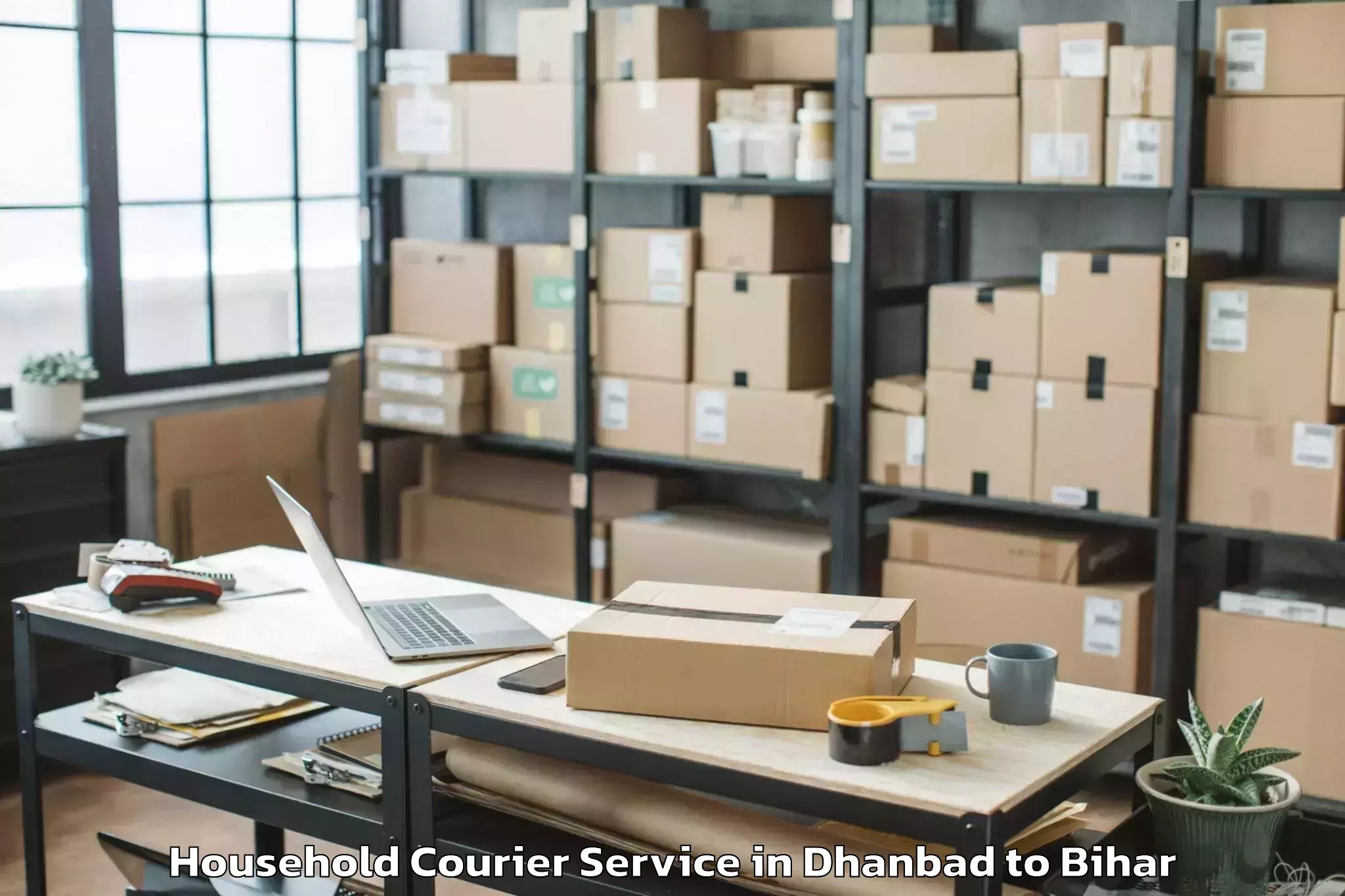 Affordable Dhanbad to Pipra Household Courier